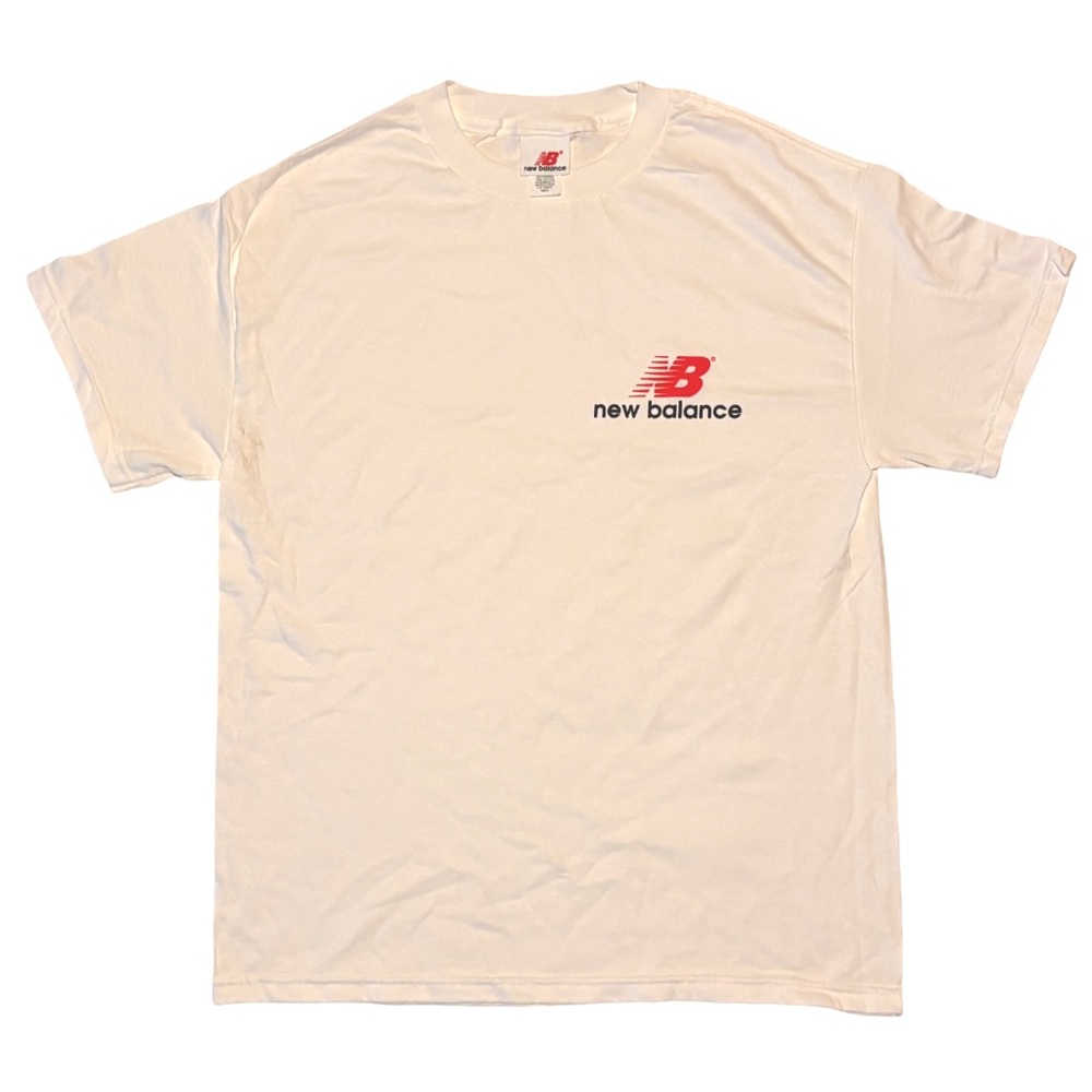 New Balance Logo T-shirt, White Cotton Short Sleeve Shirt